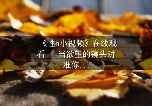 《性h小视频》在线观看 - 当欲望的镜头对准你,你敢直视吗?