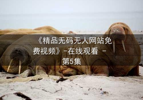 《精品无码无人网站免费视频》-在线观看 - 第5集