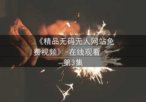 《精品无码无人网站免费视频》-在线观看 - 第3集