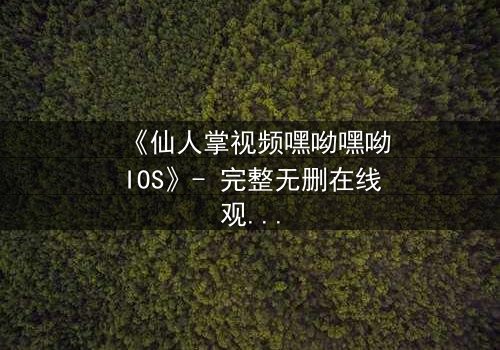 《仙人掌视频嘿呦嘿呦IOS》- 完整无删在线观看 - 一场数字迷宫的生存之战