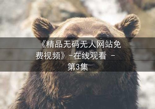 《精品无码无人网站免费视频》-在线观看 - 第3集