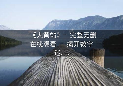 《大黄站》- 完整无删在线观看 - 揭开数字迷宫的致命诱惑