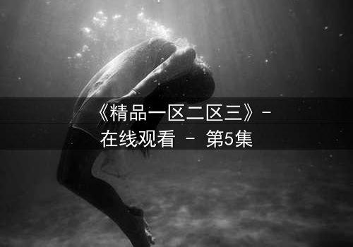 《精品一区二区三》-在线观看 - 第5集