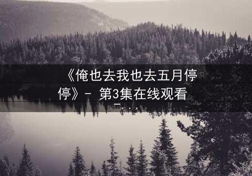 《俺也去我也去五月停停》- 第3集在线观看 - 当亲情与梦想在五月戛然停驻