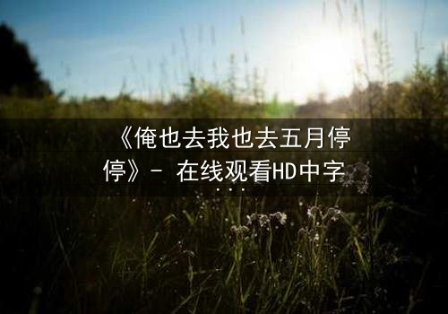 《俺也去我也去五月停停》- 在线观看HD中字 - 一场青春与命运的终极抉择