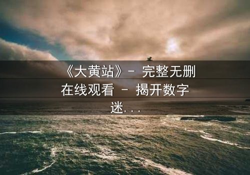 《大黄站》- 完整无删在线观看 - 揭开数字迷宫的终极秘密
