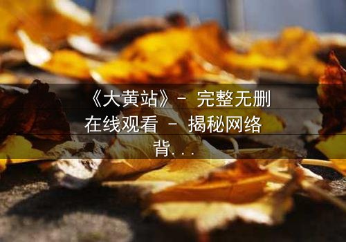 《大黄站》- 完整无删在线观看 - 揭秘网络背后的黑暗真相