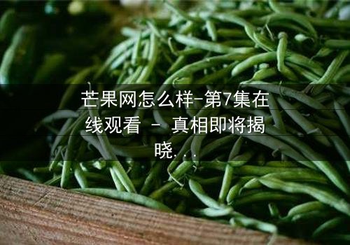 芒果网怎么样-第7集在线观看 - 真相即将揭晓,你敢看吗?