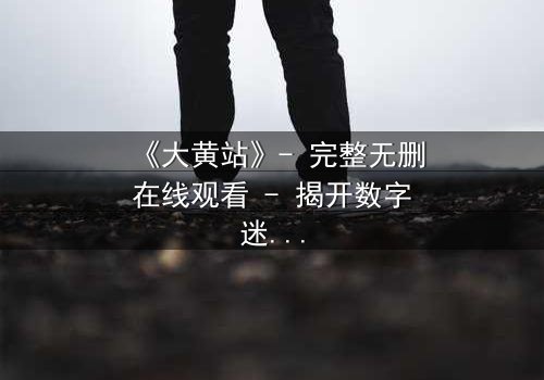 《大黄站》- 完整无删在线观看 - 揭开数字迷宫的致命秘密