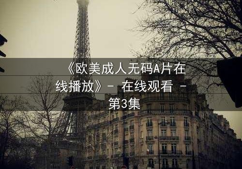 《欧美成人无码A片在线播放》- 在线观看 - 第3集