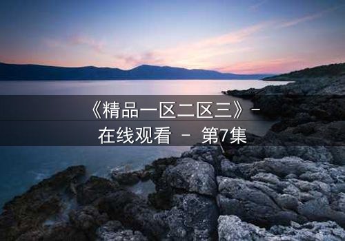 《精品一区二区三》- 在线观看 - 第7集
