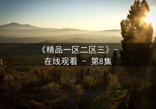 《精品一区二区三》- 在线观看 - 第8集
