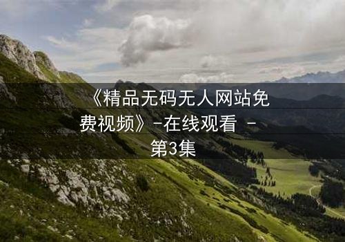 《精品无码无人网站免费视频》-在线观看 - 第3集