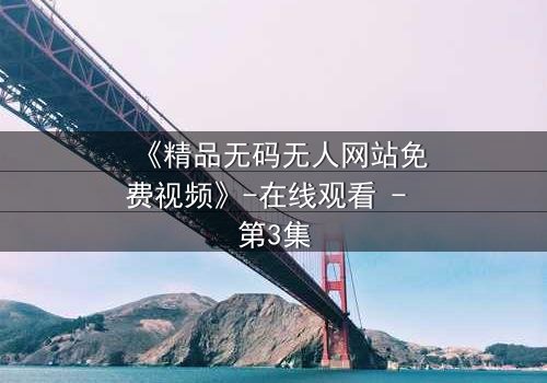《精品无码无人网站免费视频》-在线观看 - 第3集