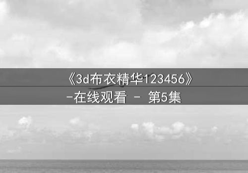《3d布衣精华123456》-在线观看 - 第5集