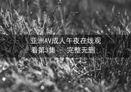亚洲AV成人午夜在线观看第3集 - 完整无删 - 深夜的禁忌之门悄然开启